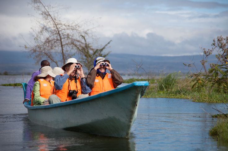 Boat riding in Lake Naivasha. A day trip for backpackers